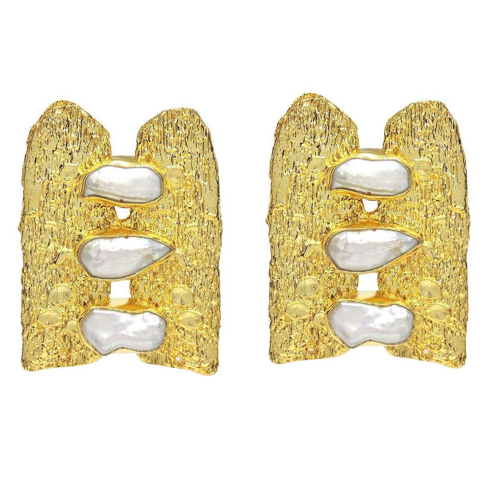CLME 012 Druzzy Pearl Earring.